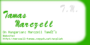 tamas marczell business card